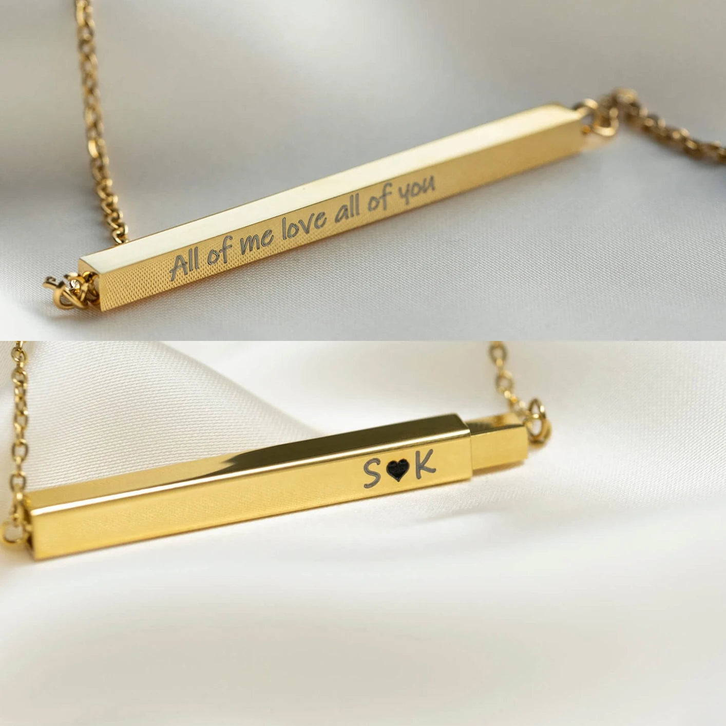 Hidden Message Bar Necklace