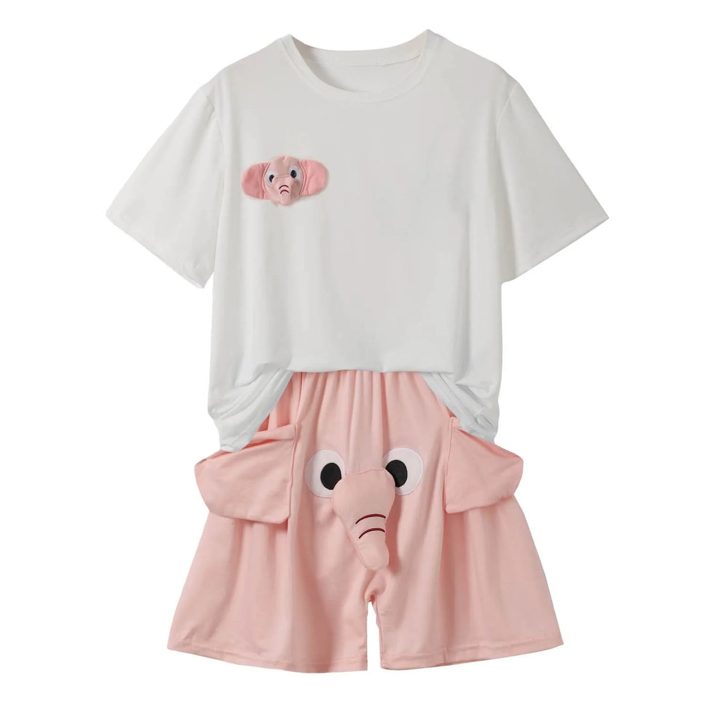 Couple Elephant Short Sleeve Shorts