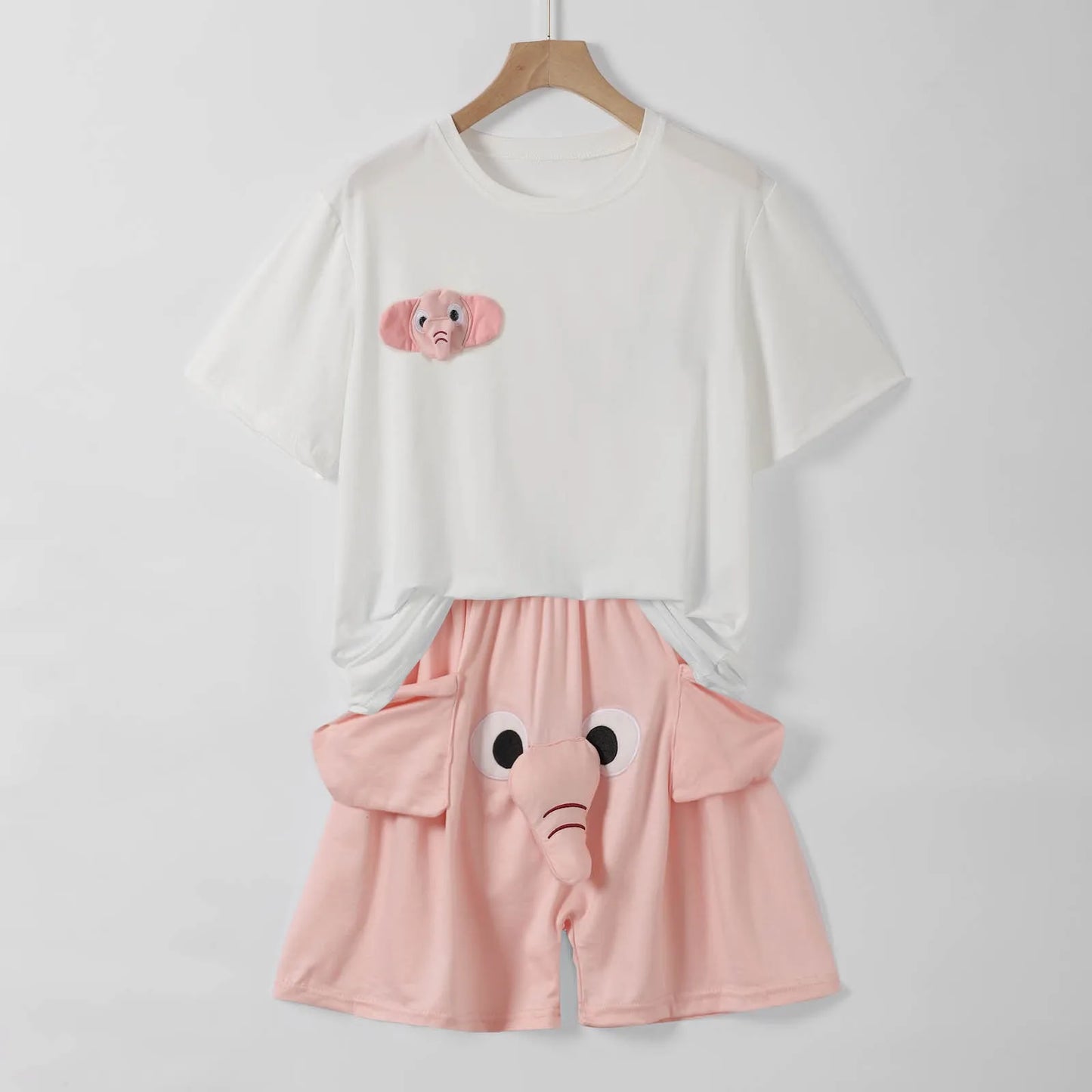 Couple Elephant Short Sleeve Shorts